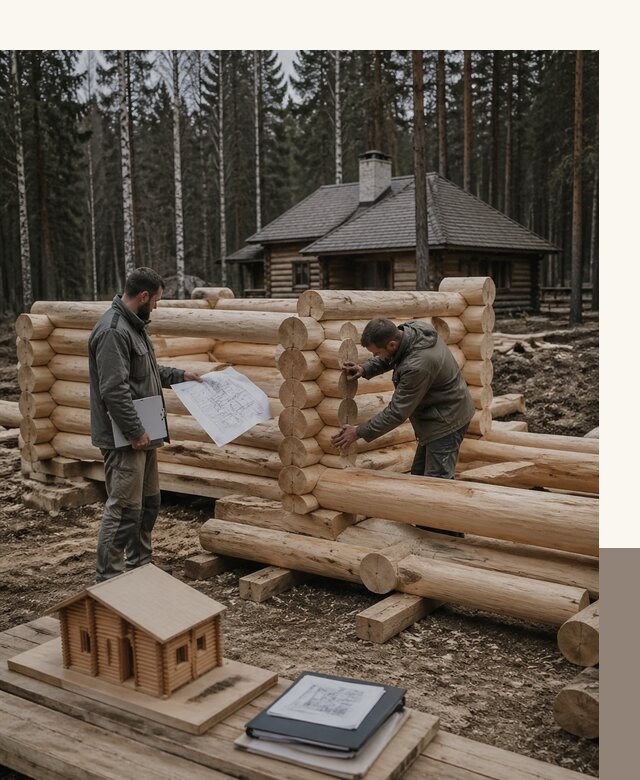 Проектирование и строительство домов из бревна в Подольске